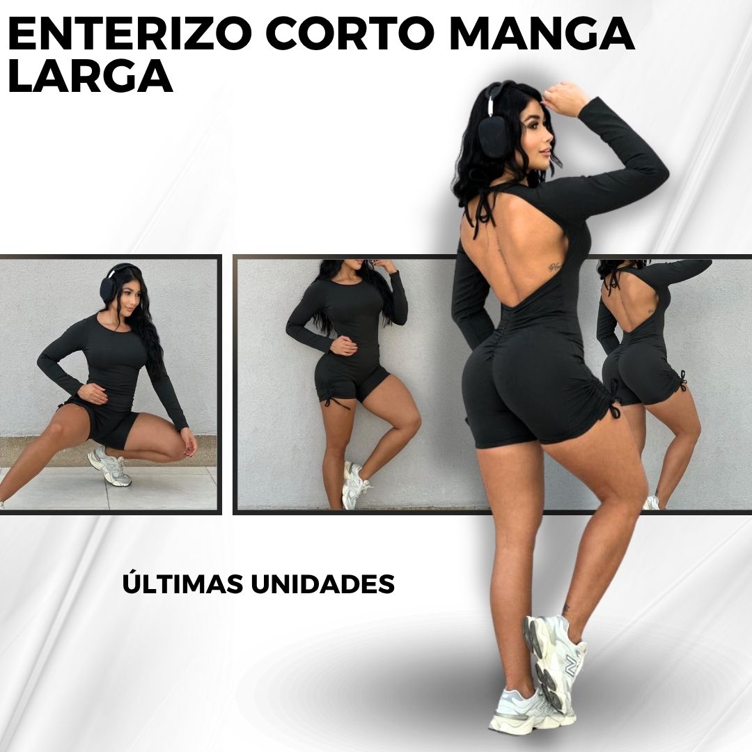ENTERIZO CORTO MANGA LARGA