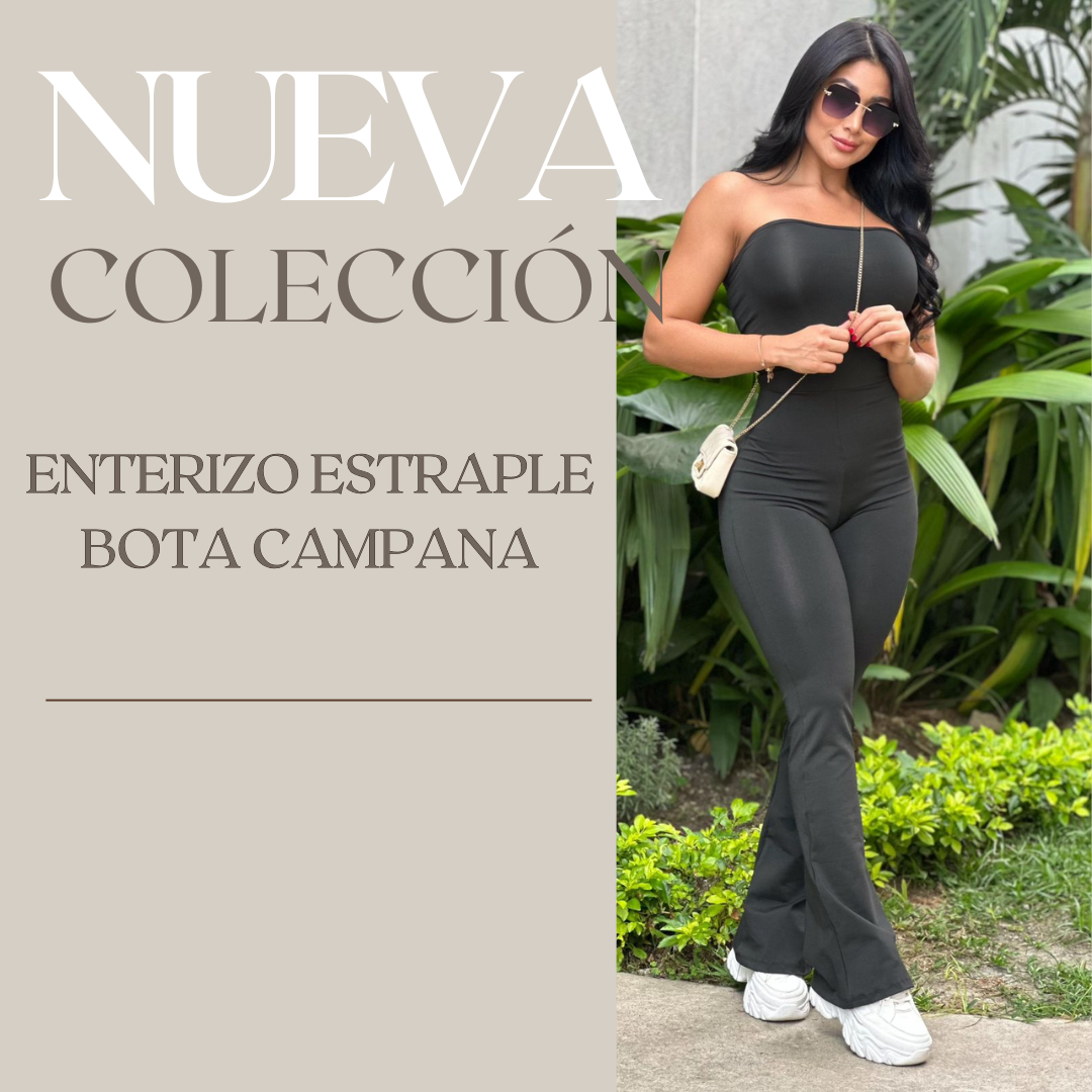 🖤 Enterizo Estraple Bota Campana 🖤