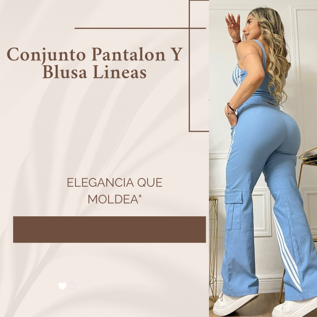 Conjunto Pantalon Y Blusa Lineas