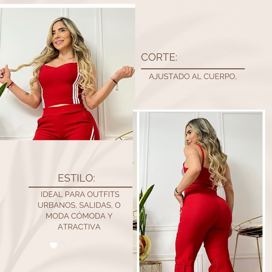 Conjunto Pantalon Y Blusa Lineas