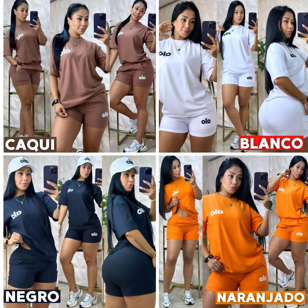 🖤ESTILO EN CADA MOVIMIENTO-CONJUNTO OVERSIZE Y SHORT