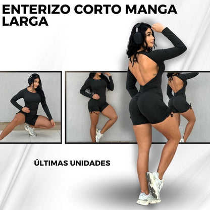 ENTERIZO CORTO MANGA LARGA