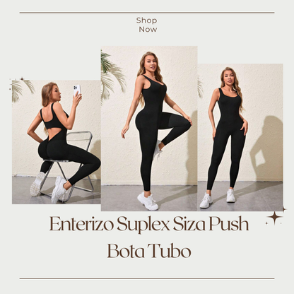Enterizo Suplex Siza Push Bota Tubo