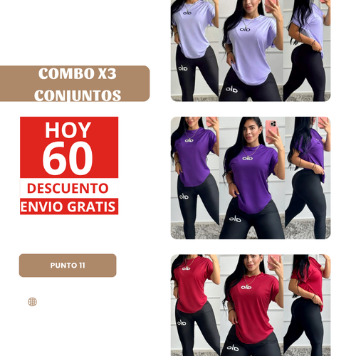 3 CONJUNTOS DEPORTIVOS CAMISA Y SHORT – ESTILO Y COMODIDAD