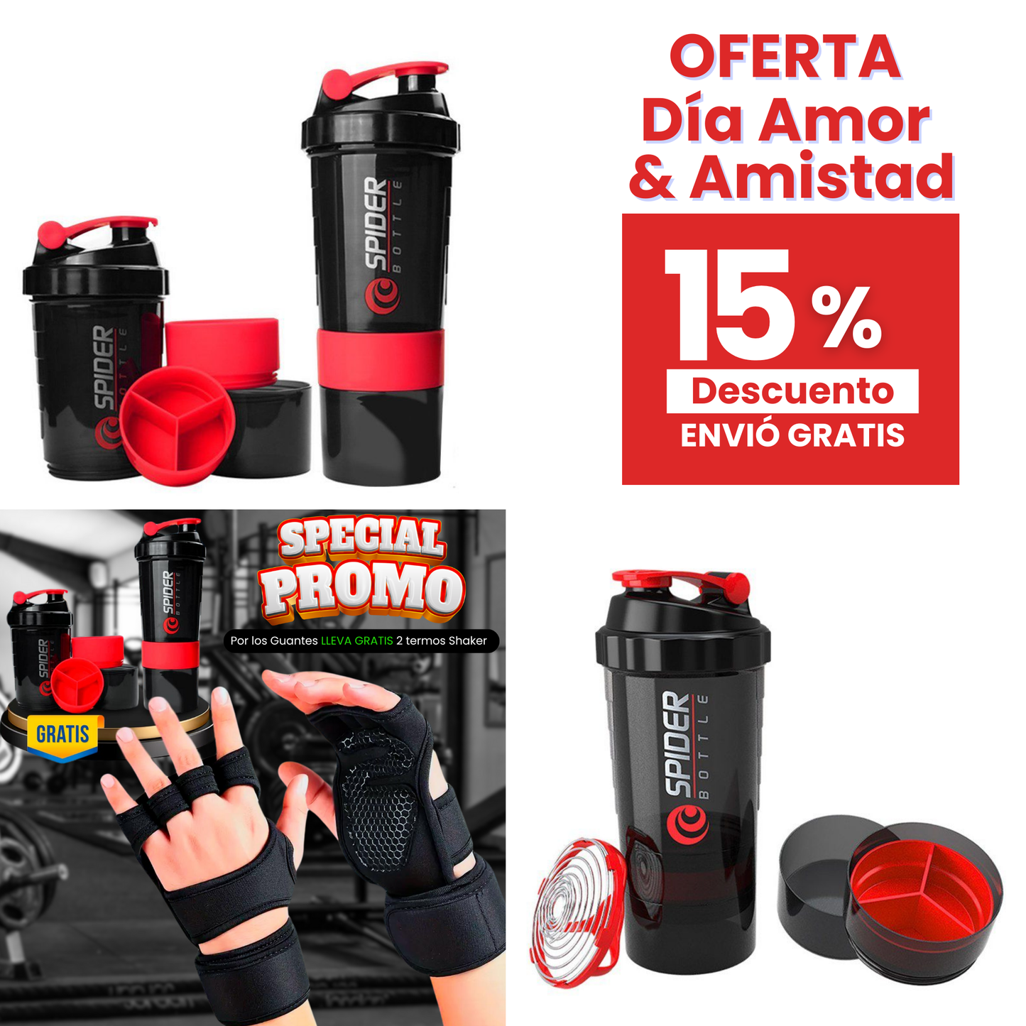 Guantes Calleras + Termos Shaker "GRATIS"