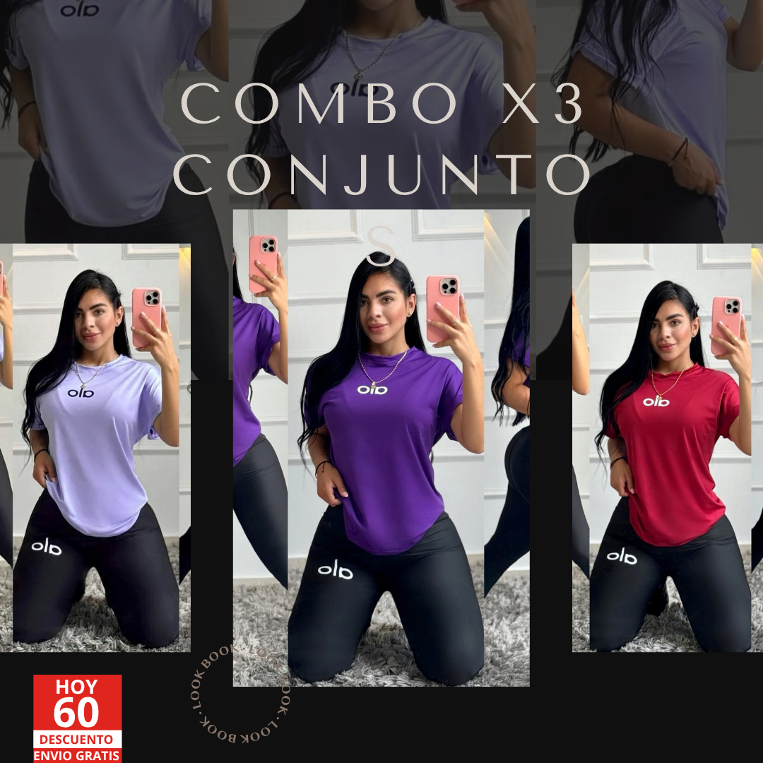 3 CONJUNTOS DEPORTIVOS CAMISA Y SHORT – ESTILO Y COMODIDAD