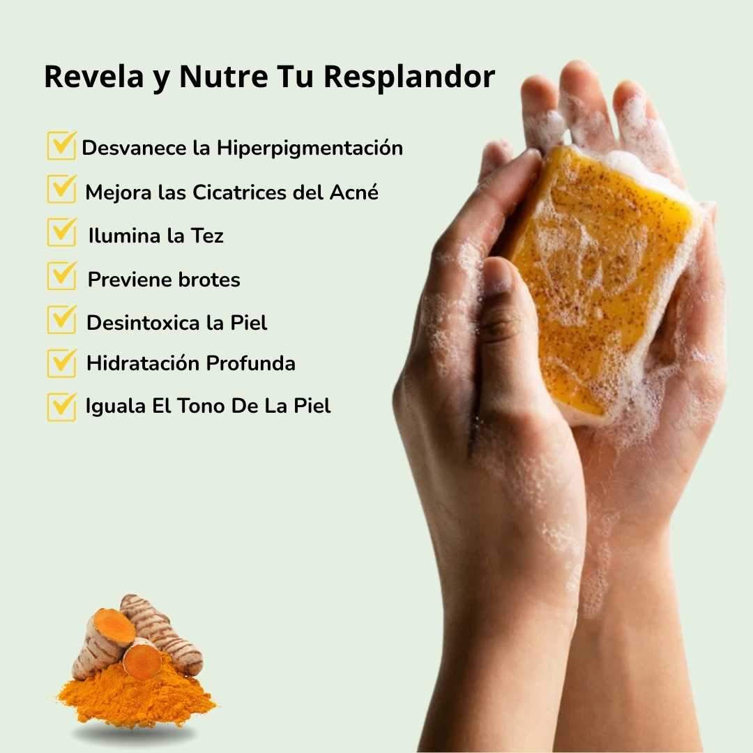 Jabón de Cúrcuma y  Ácido kójico x3 unidades (2 meses)