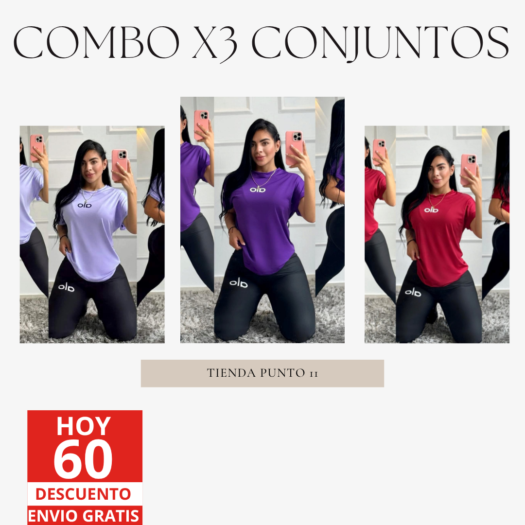 3 CONJUNTOS DEPORTIVOS CAMISA Y SHORT – ESTILO Y COMODIDAD
