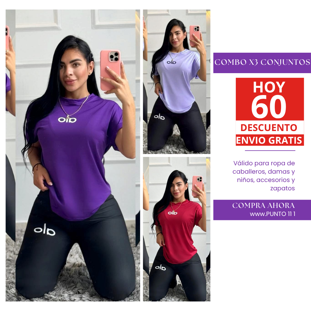 3 CONJUNTOS DEPORTIVOS CAMISA Y SHORT – ESTILO Y COMODIDAD