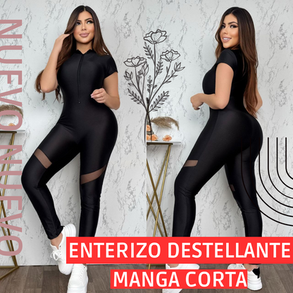 Enterizo Destellante Manga Corta