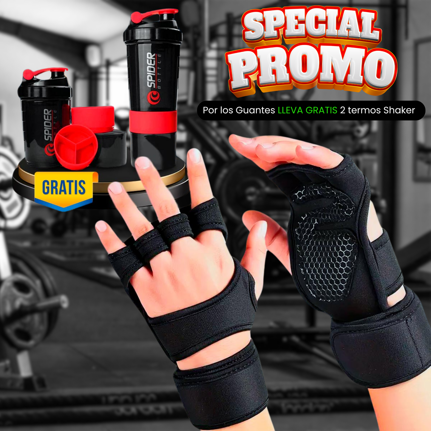 Guantes Calleras + Termos Shaker "GRATIS"