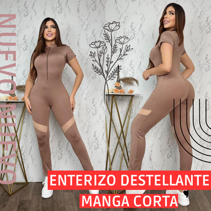 Enterizo Destellante Manga Corta