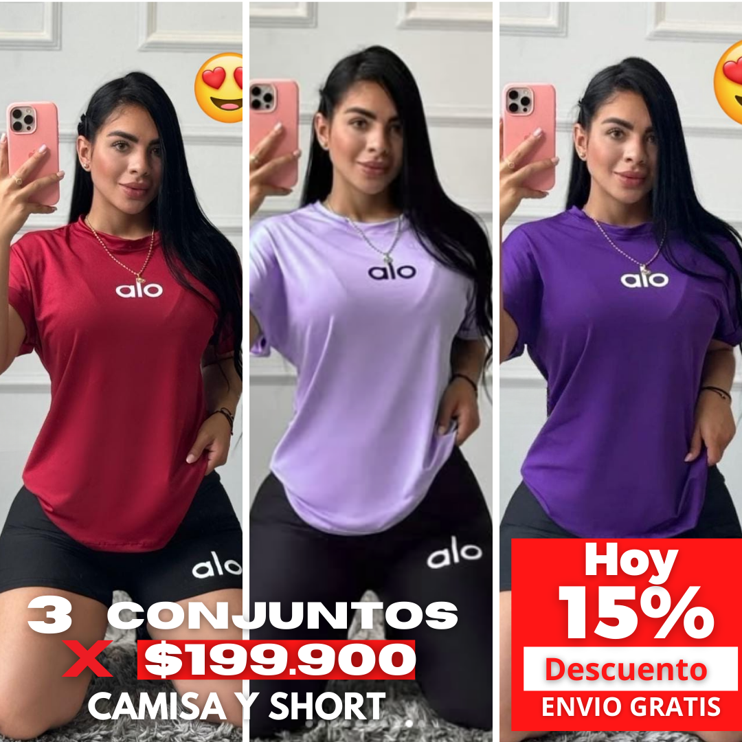 3 CONJUNTOS DEPORTIVOS CAMISA Y SHORT – ESTILO Y COMODIDAD