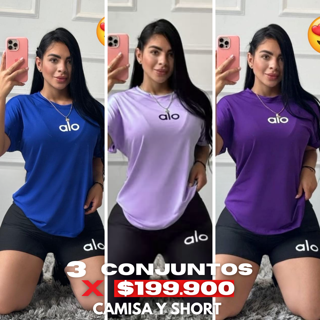 3 CONJUNTOS DEPORTIVOS CAMISA Y SHORT – ESTILO Y COMODIDAD