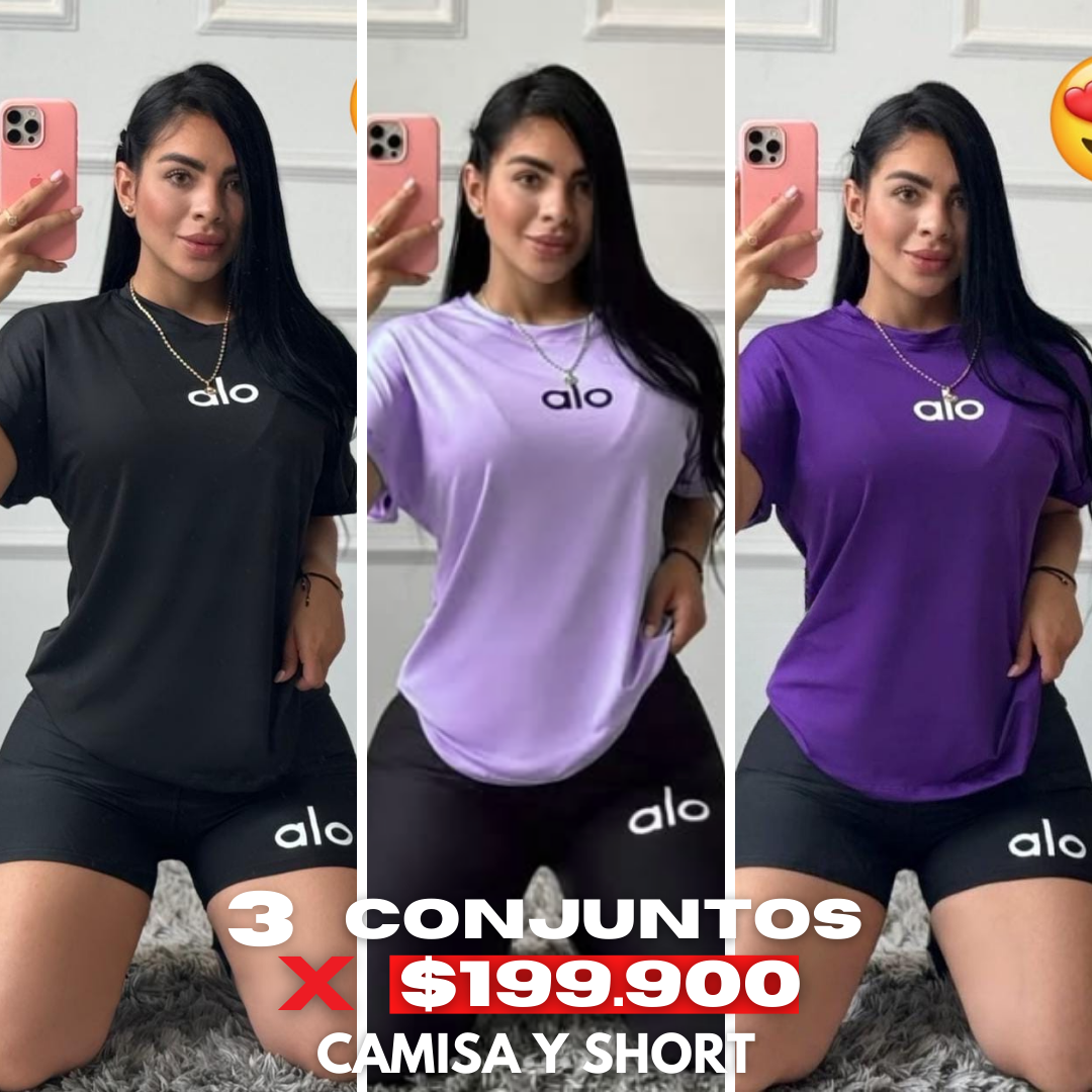 3 CONJUNTOS DEPORTIVOS CAMISA Y SHORT – ESTILO Y COMODIDAD