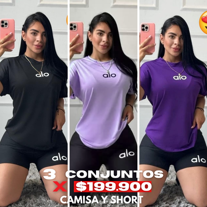 3 CONJUNTOS DEPORTIVOS CAMISA Y SHORT – ESTILO Y COMODIDAD